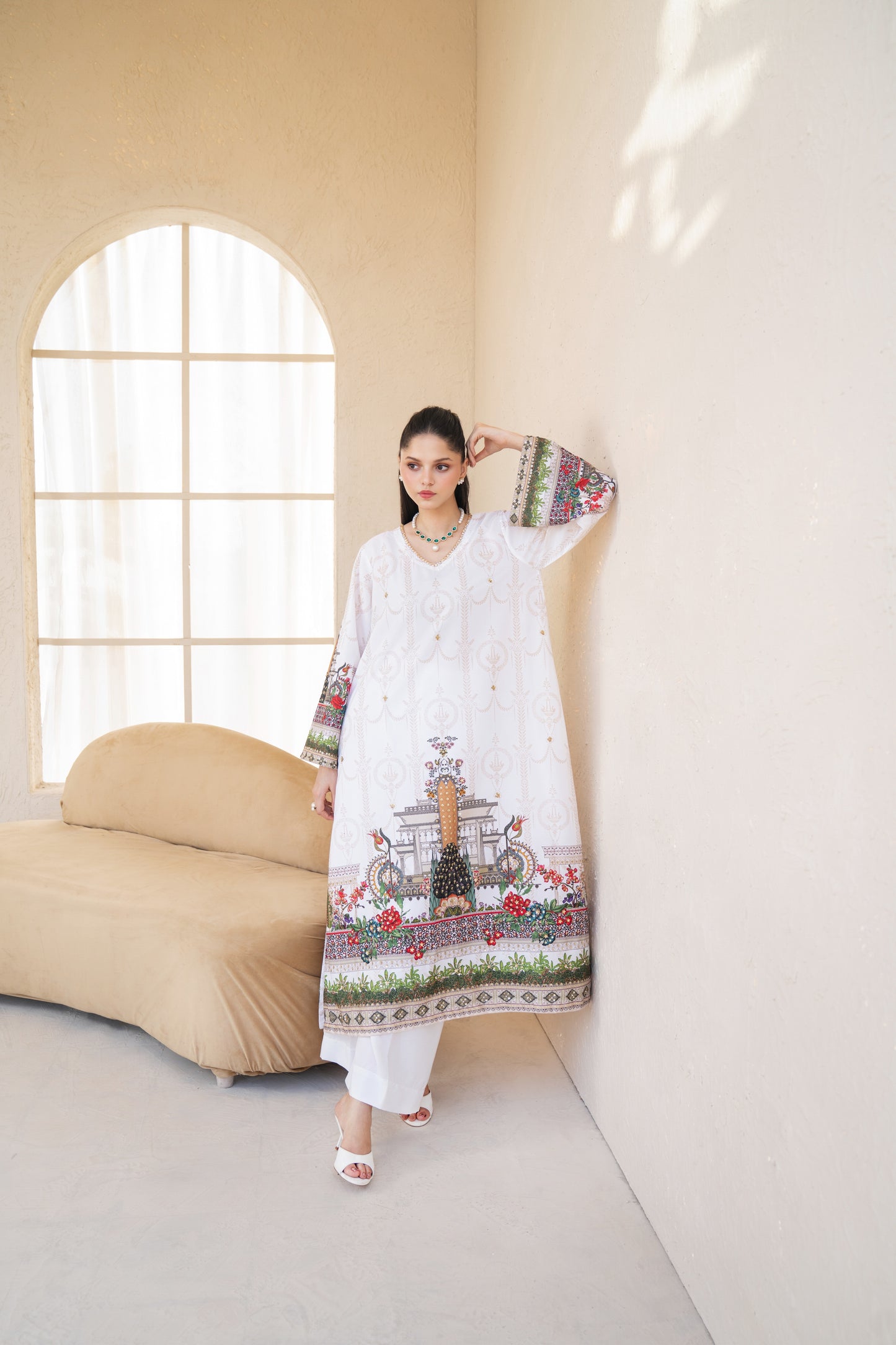 Lunara | Printed with Hand-embellished work