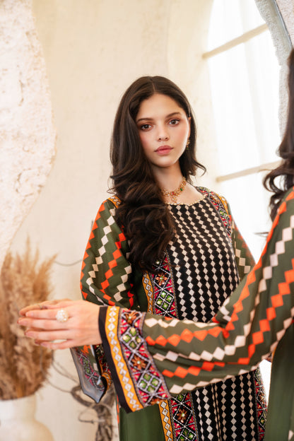 Nureya | Printed with Hand-embellished work