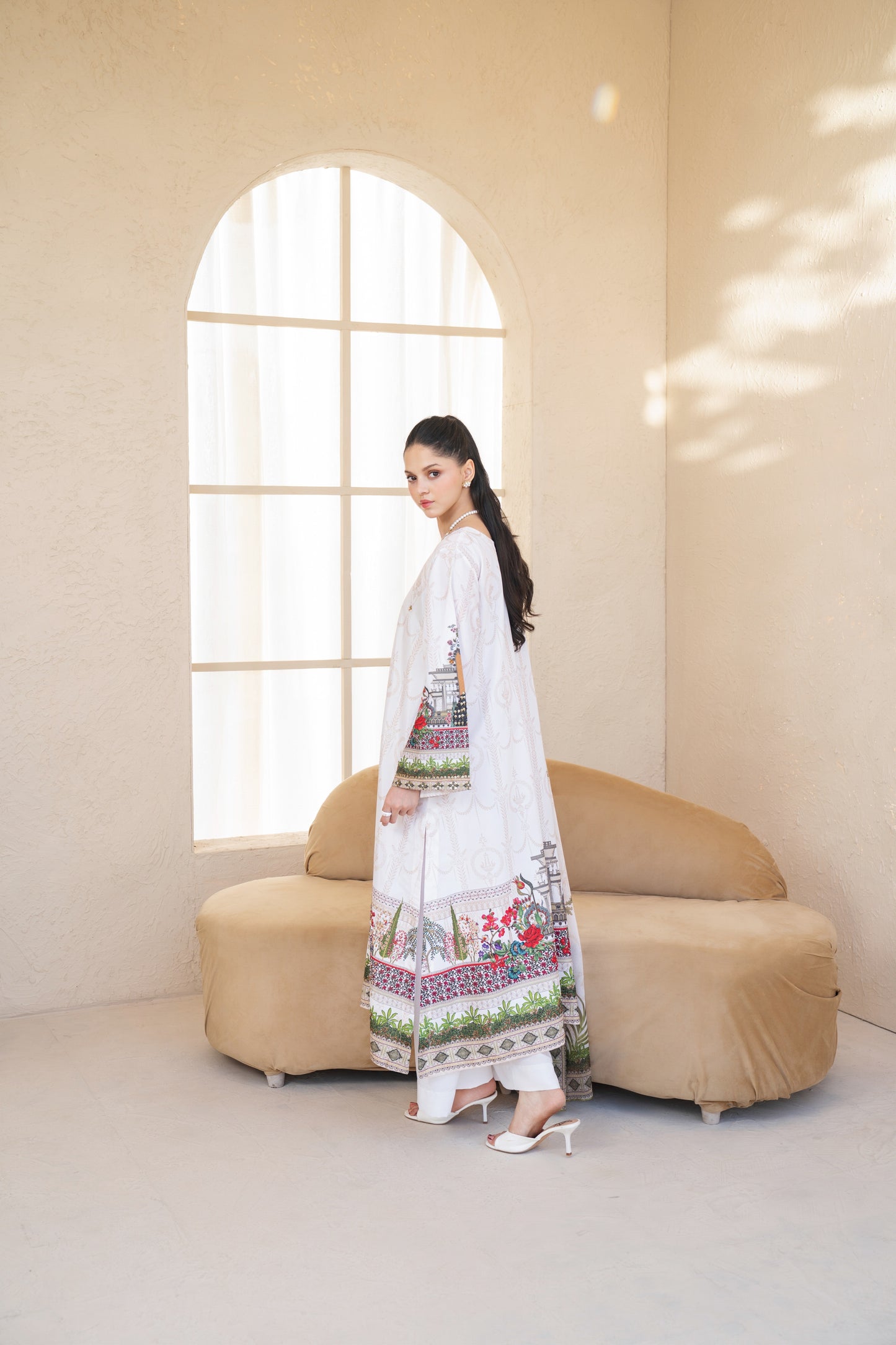 Lunara | Printed with Hand-embellished work