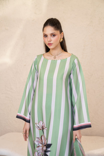 Arwina | Printed with Hand-embellished work