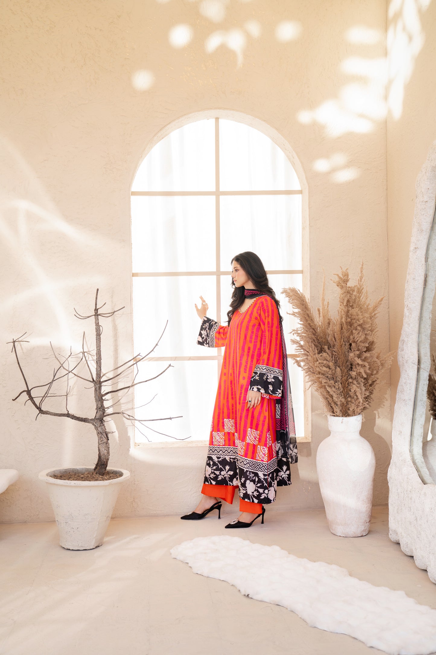 Zeenat | Printed with Hand-embellished work