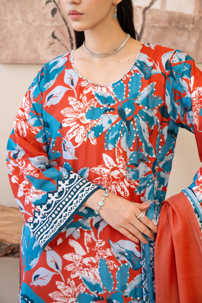 Kaiza | Printed with Hand-embellished work