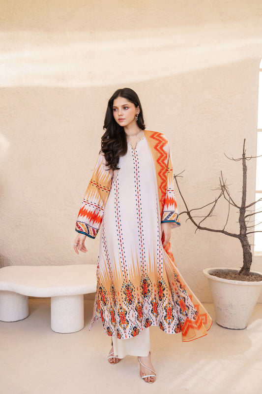 Nazeen | Printed with Hand-embellished work