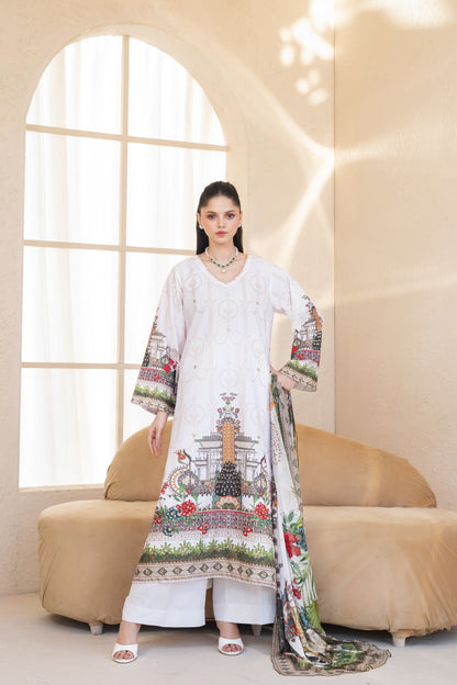 Lunara | Printed with Hand-embellished work