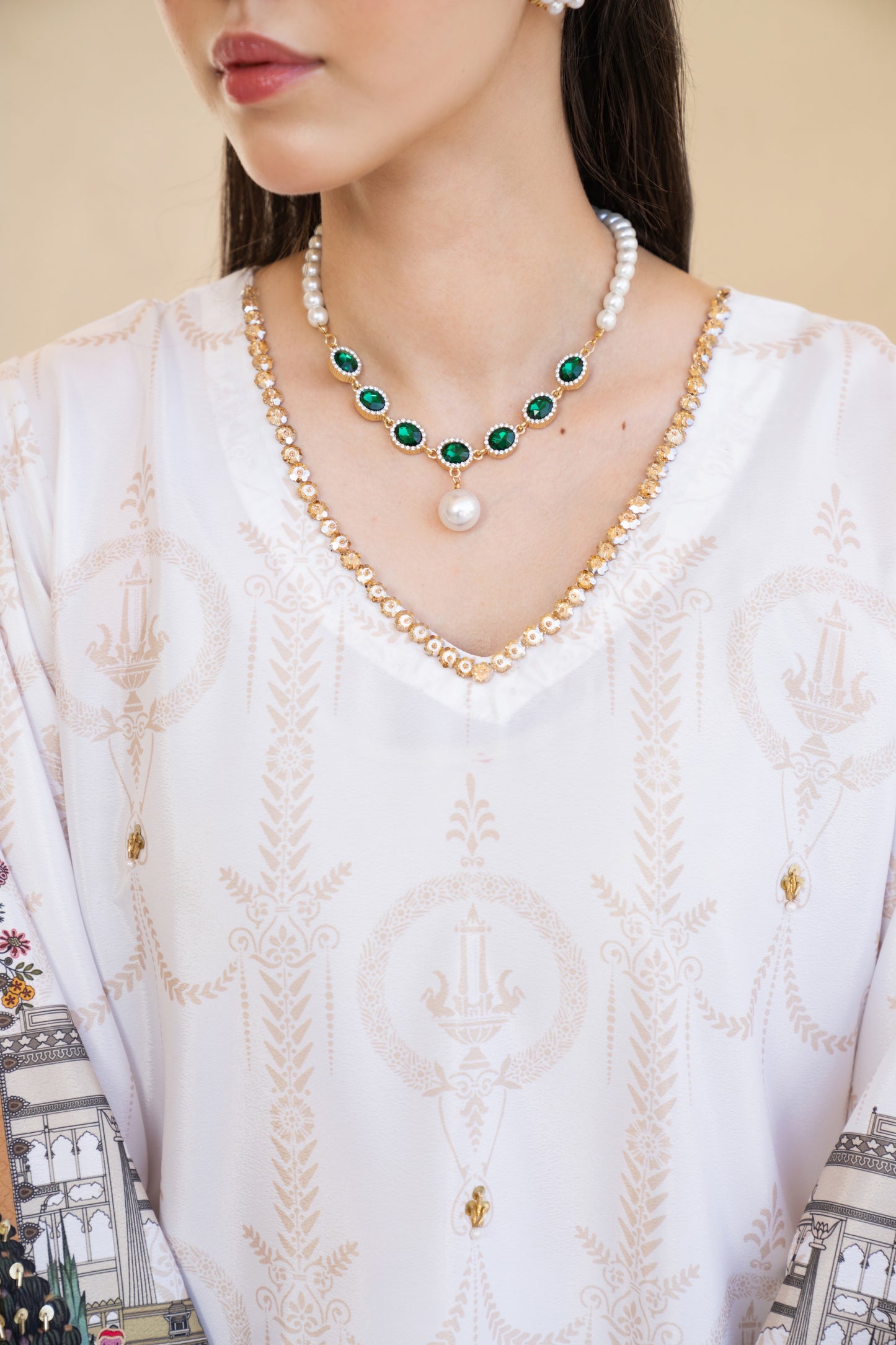 Lunara | Printed with Hand-embellished work