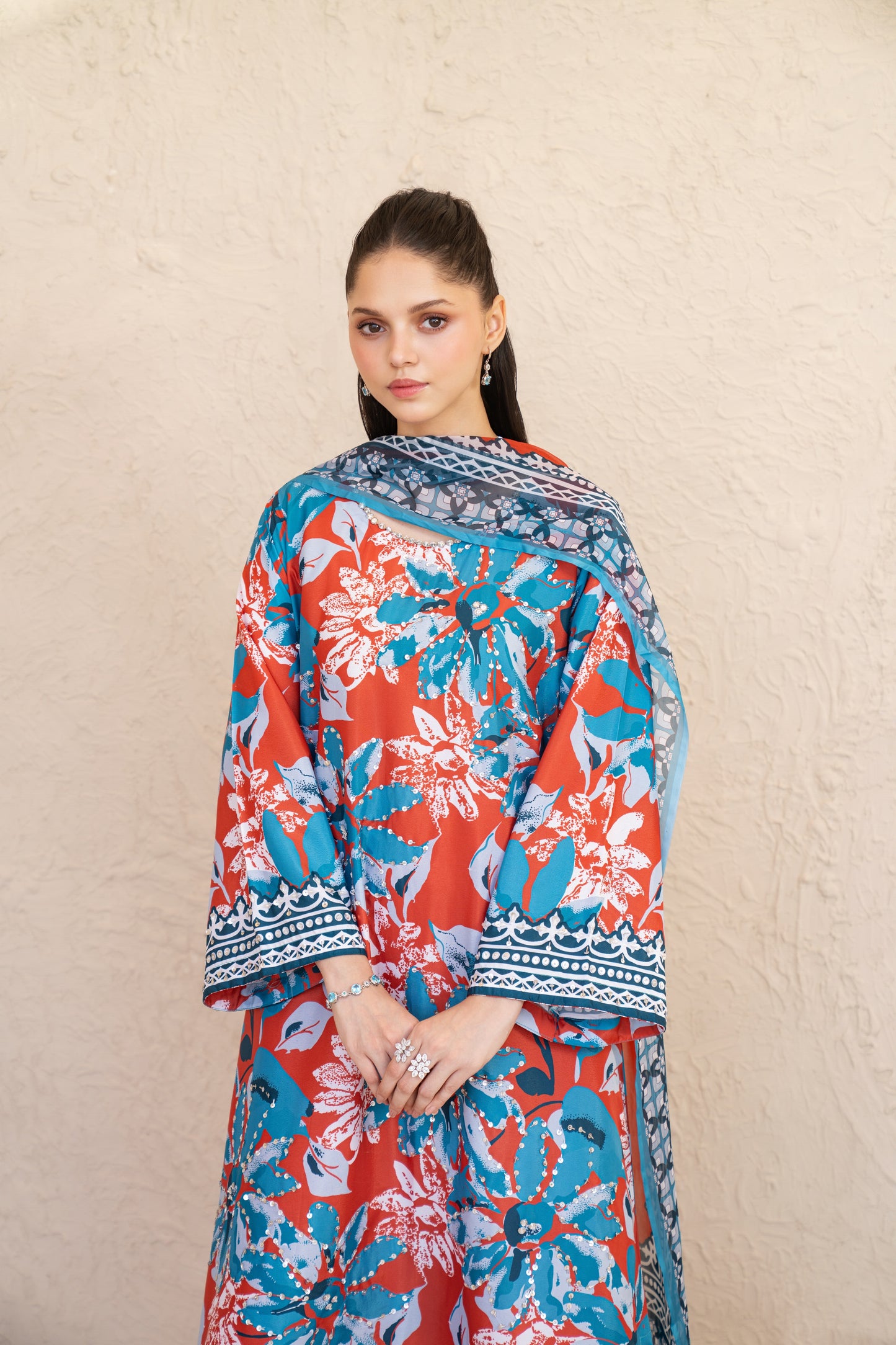 Kaiza | Printed with Hand-embellished work