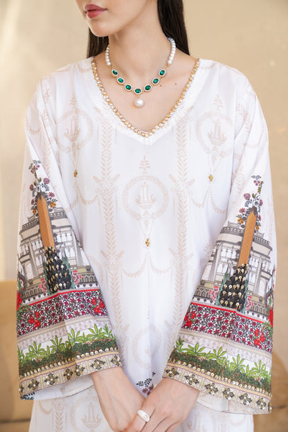 Lunara | Printed with Hand-embellished work