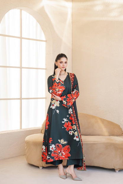 Veloura | Printed with Hand-embellished work