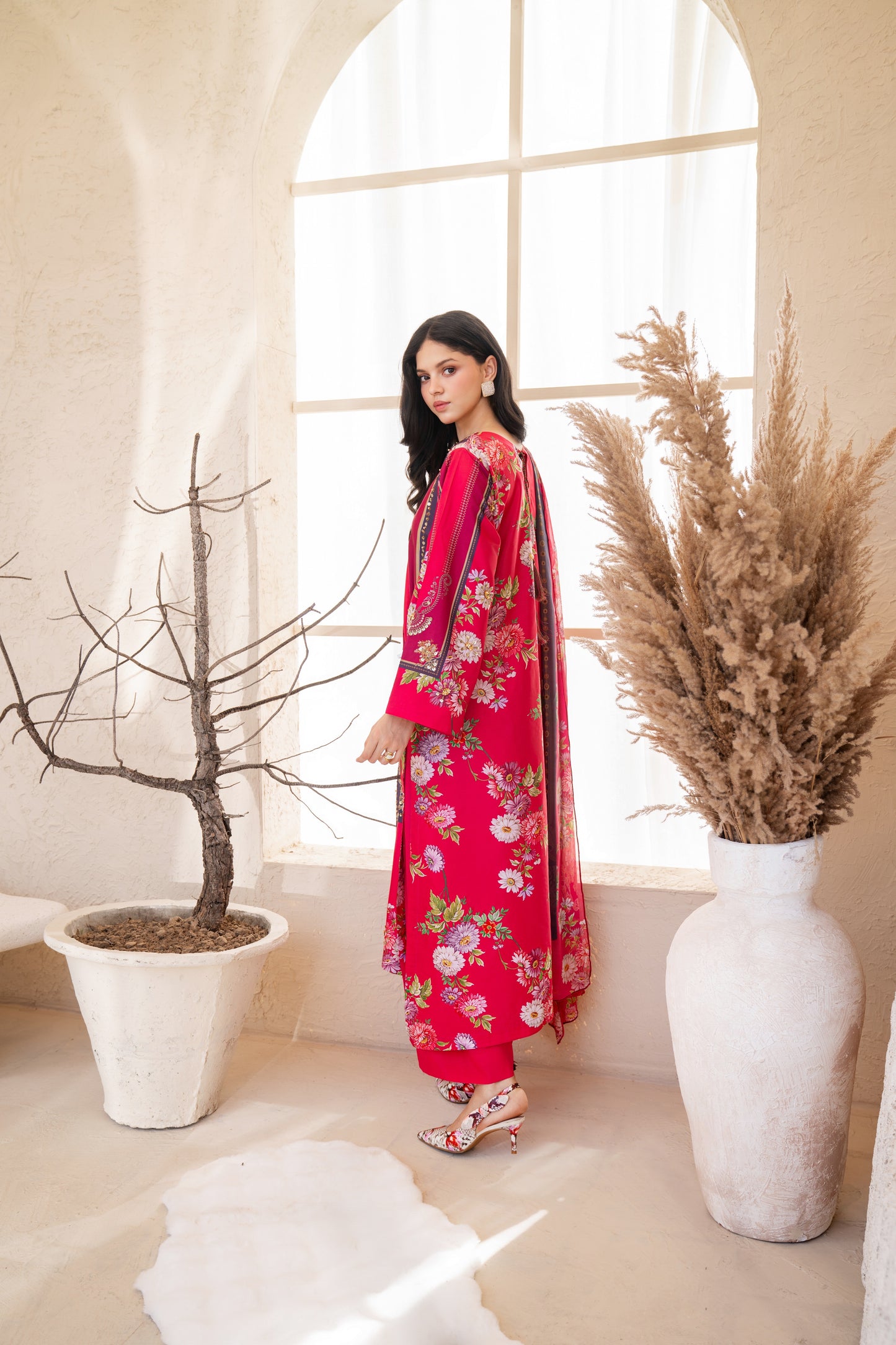 Hayat | Printed with Hand-embellished work