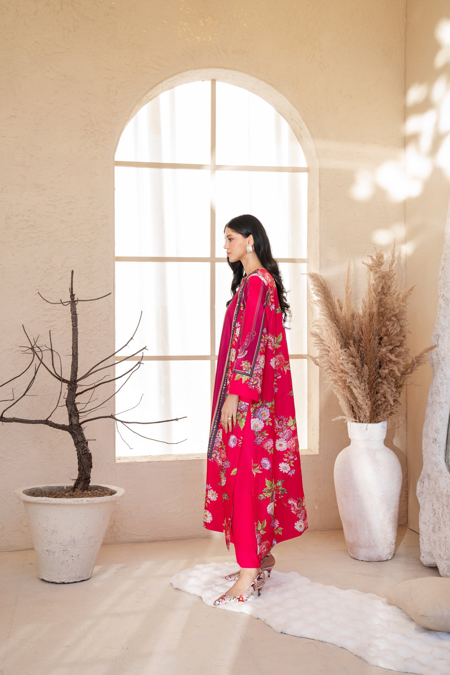 Hayat | Printed with Hand-embellished work